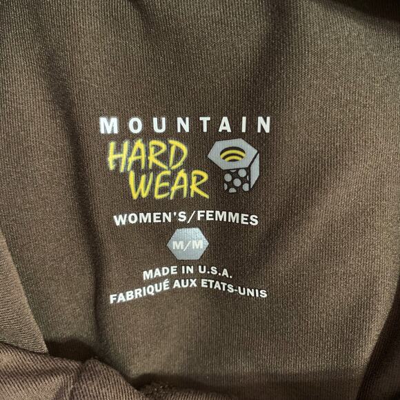 Mountain Hardwear Base Layer Shirt Hood Brown Long Sleeve Pullover Women's M - Picture 6 of 7